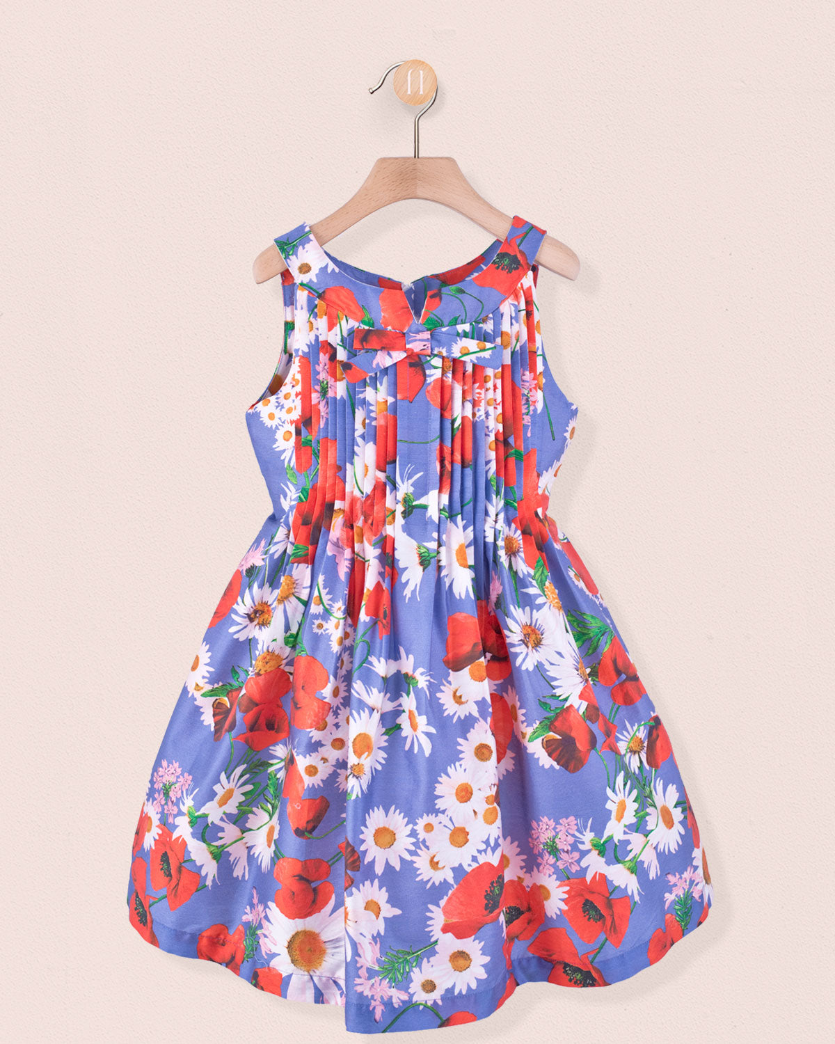 Biarritz Italian Blue Poppies Dress